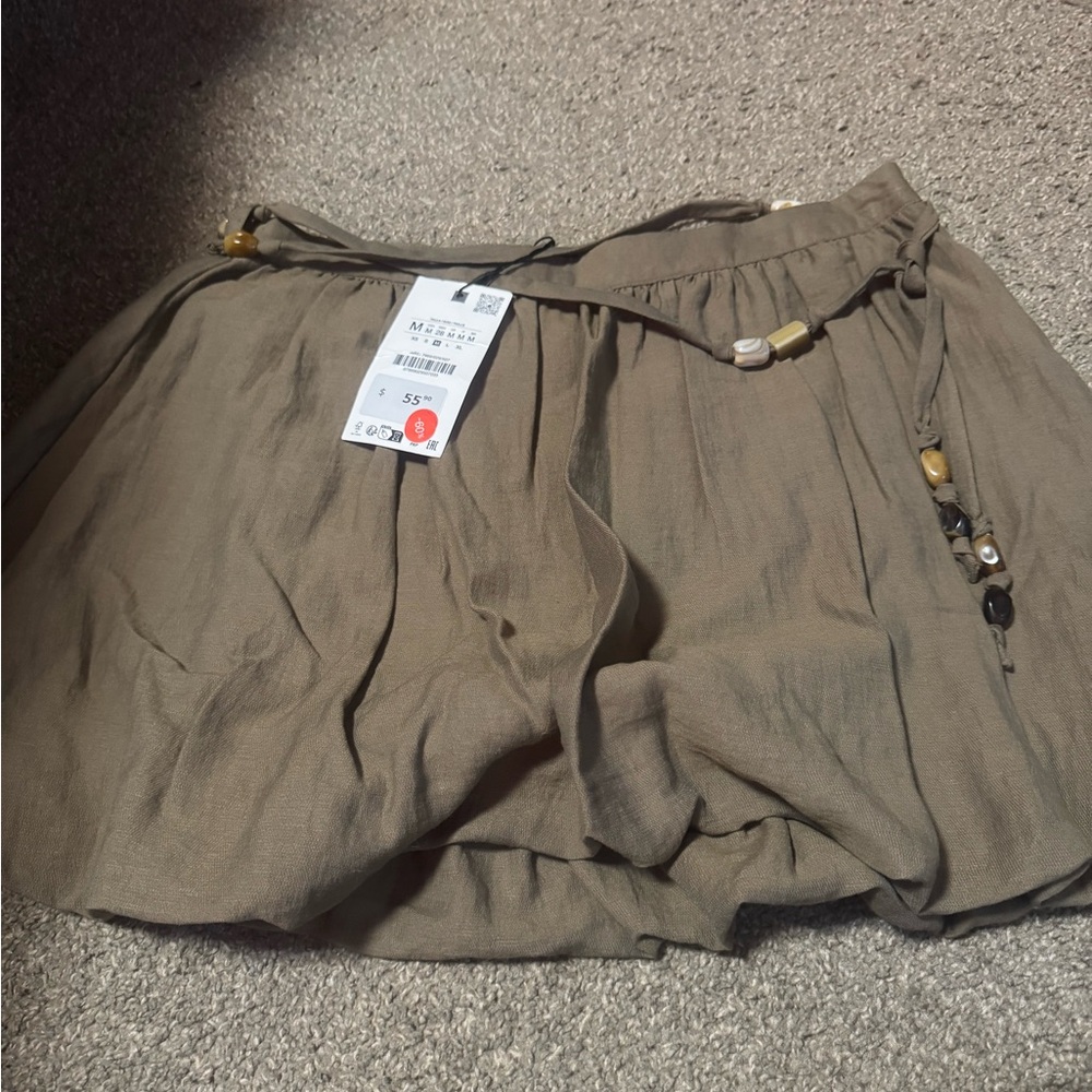 Zara Tan Mini Skirt